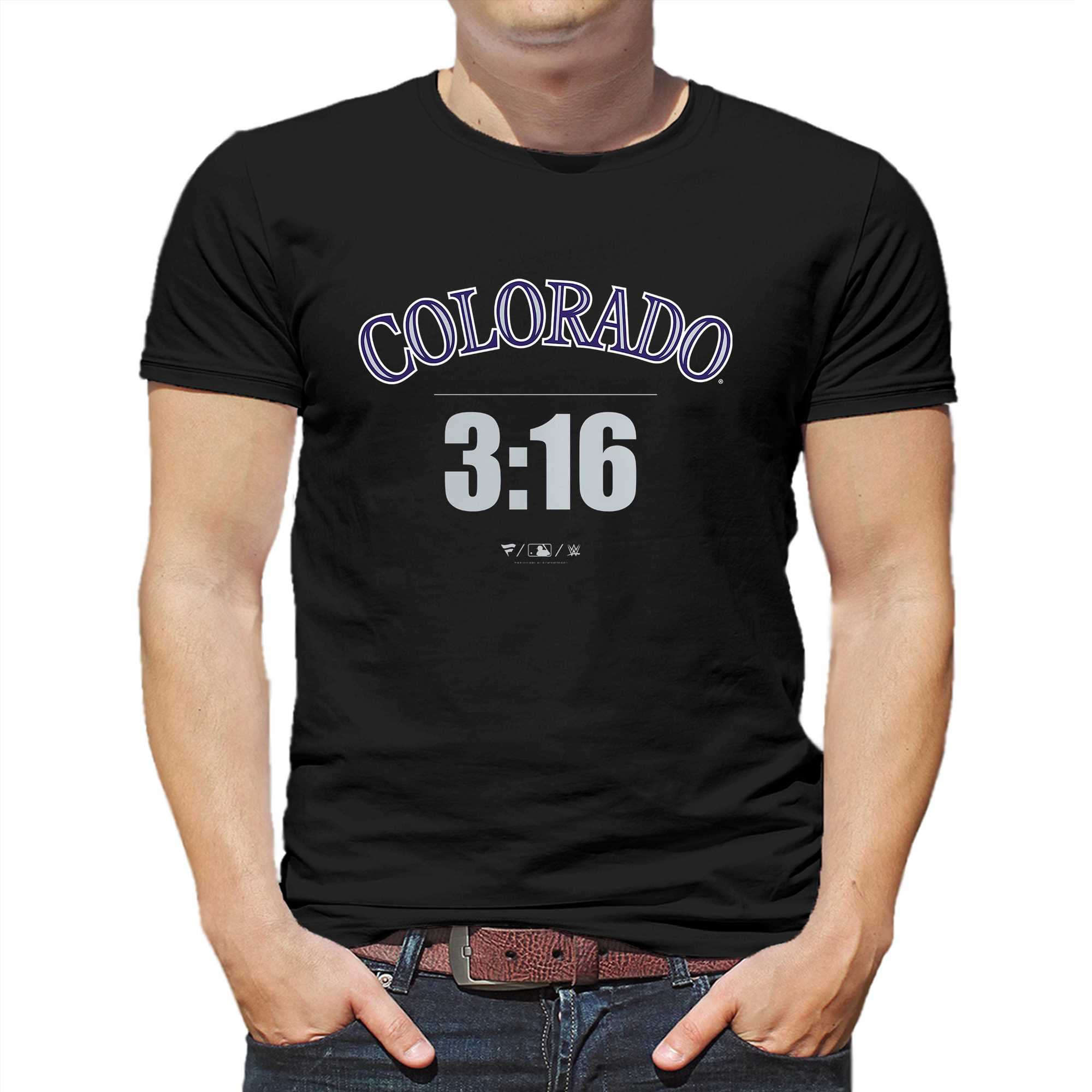 Stone Cold Steve Austin Colorado Rockies Fanatics Branded 3:16 T