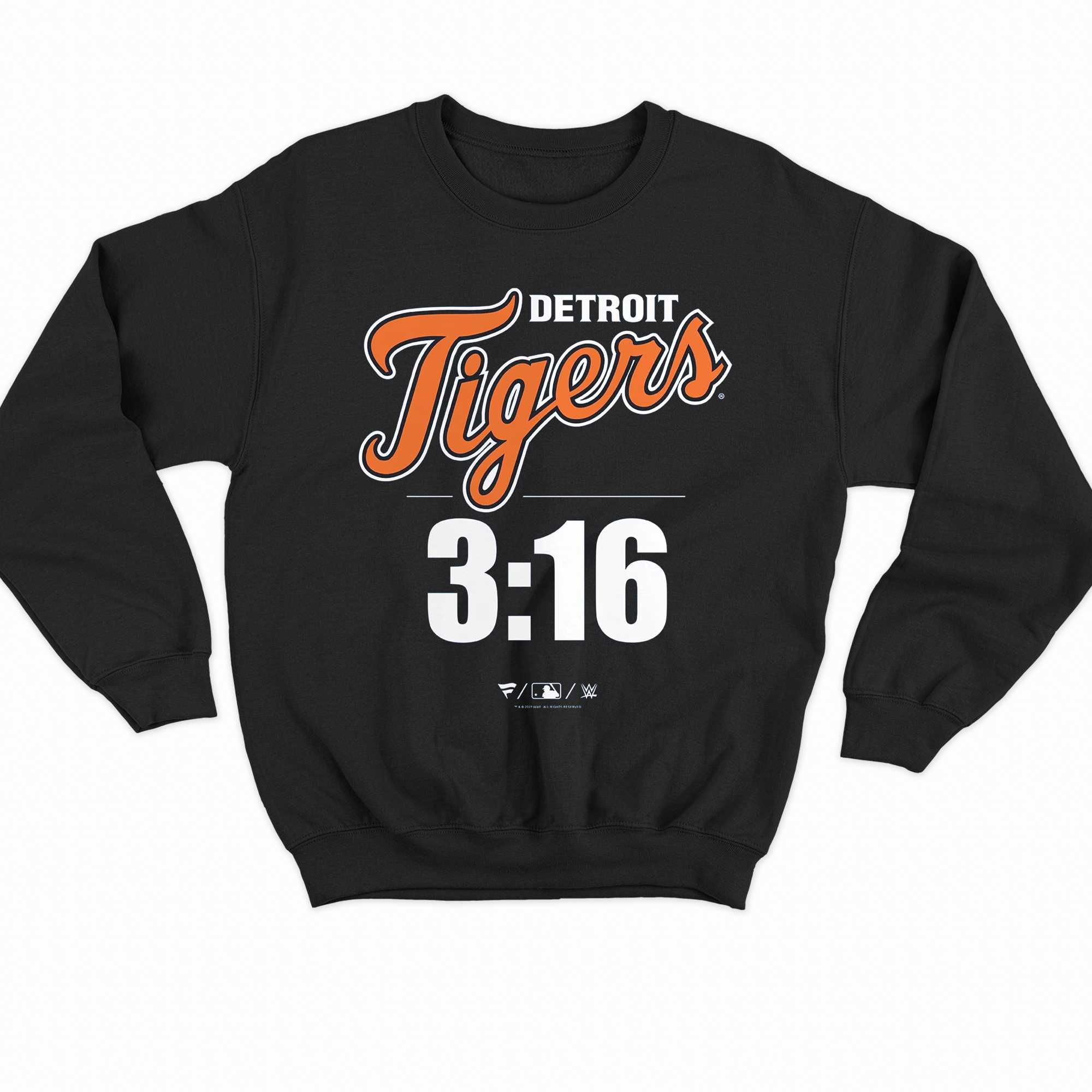 Men's Fanatics Branded Stone Cold Steve Austin Navy Detroit Tigers 3:16 T- Shirt