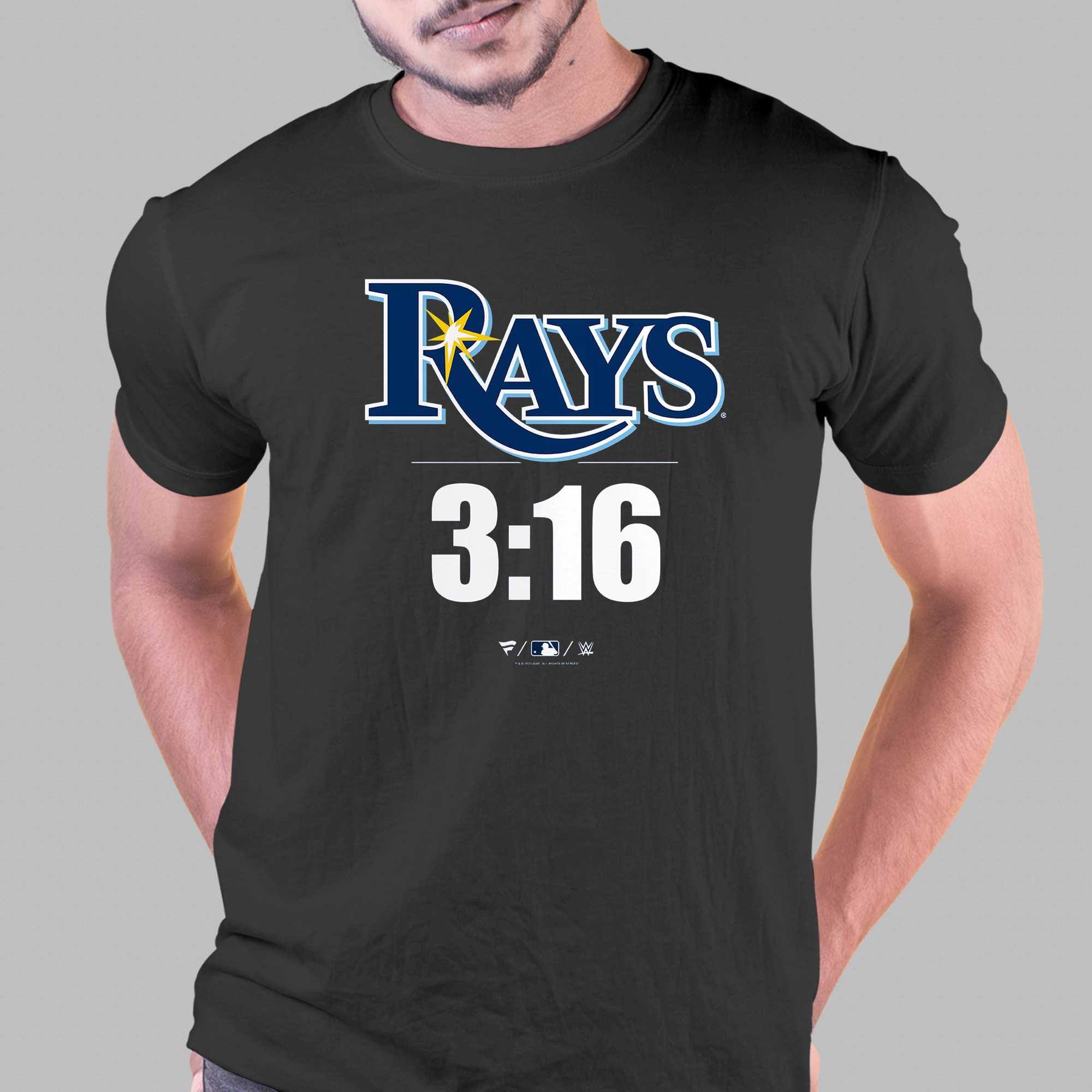 Men's Fanatics Branded Stone Cold Steve Austin Navy Tampa Bay Rays 3:16  T-Shirt