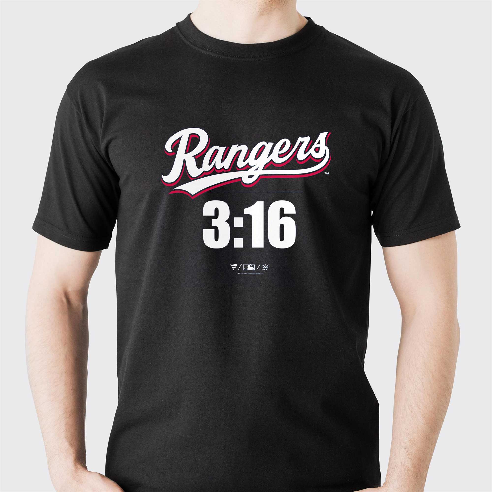 Stone Cold Steve Austin Texas Rangers Fanatics Branded 3 16 Shirt