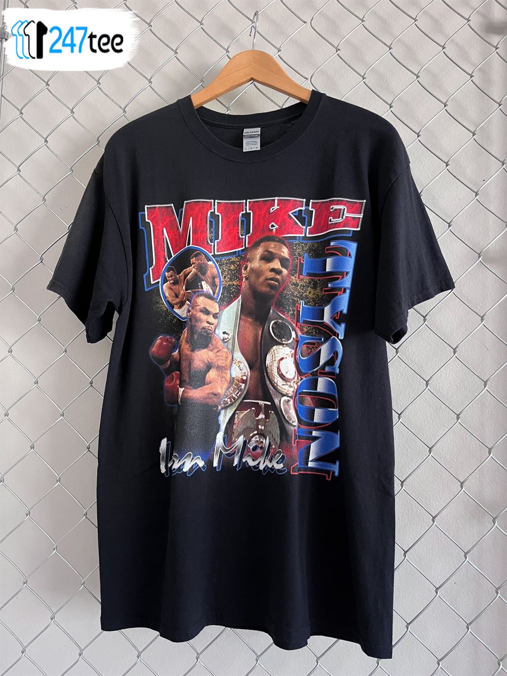 Vintage Style Iron Mike Tyson Graphic Tee Shirt