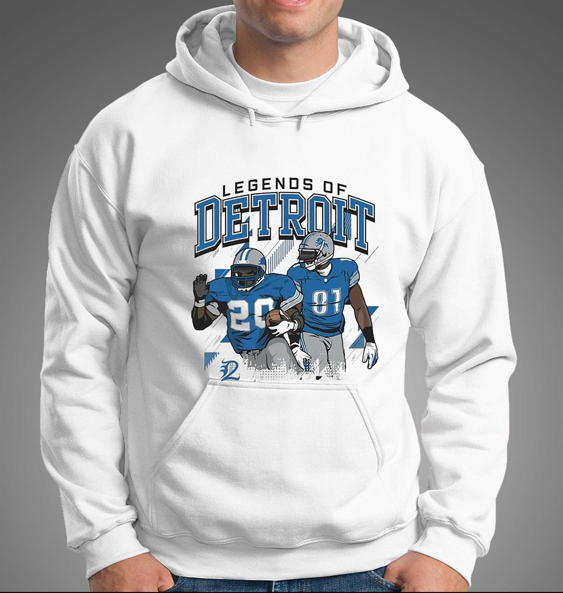 Calvin Johnson And Barry Sanders Legends Of Detroit Lions Shirt