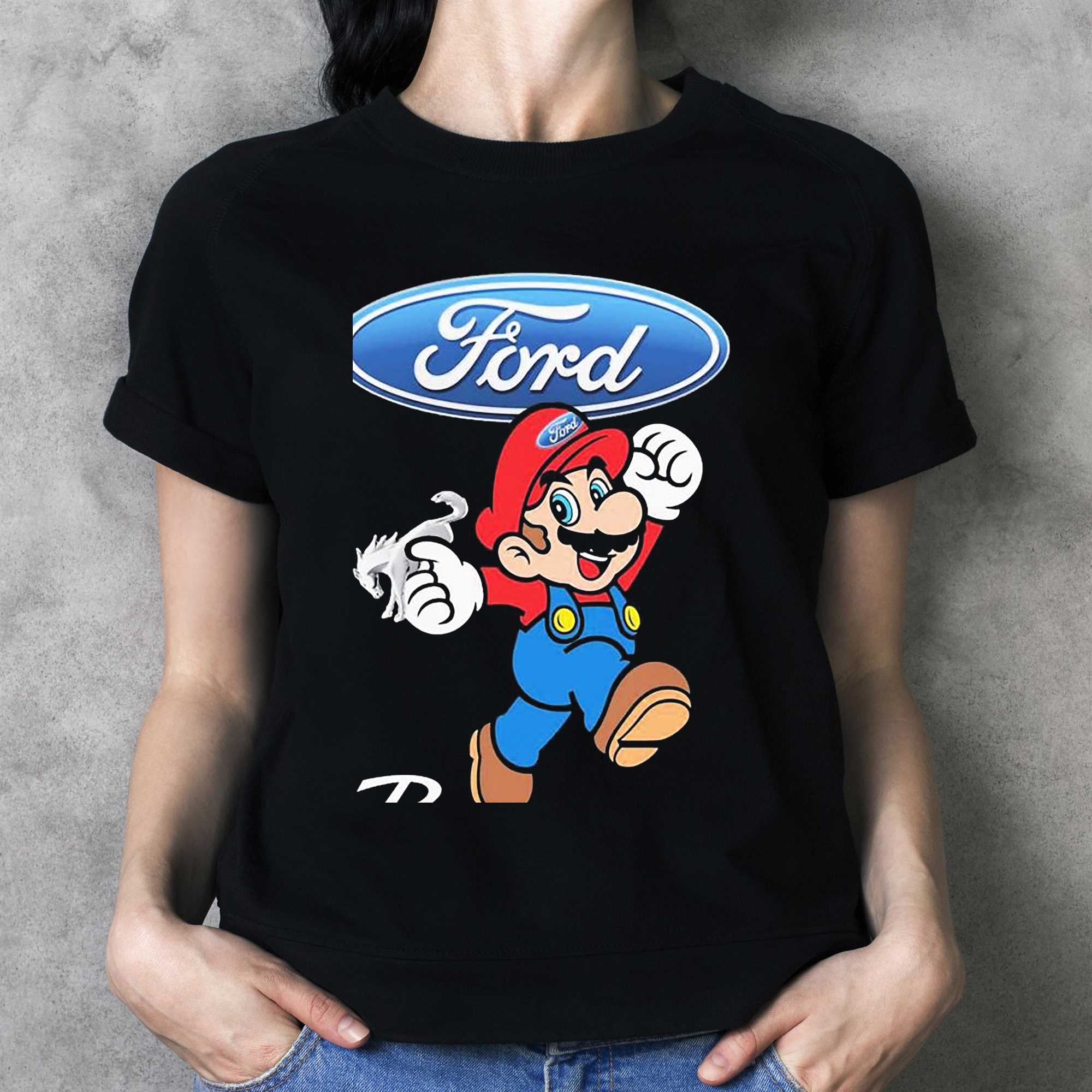 Super Mario And Ford Bronco Logo Shirt - Shibtee Clothing