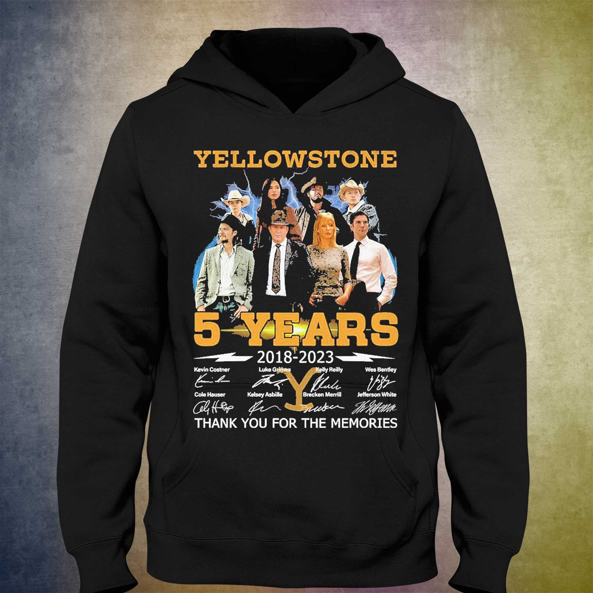 05 Years Anniversary Of Yellowstone 2018-2023 Thank You For The Memories Signatures Shirt 3