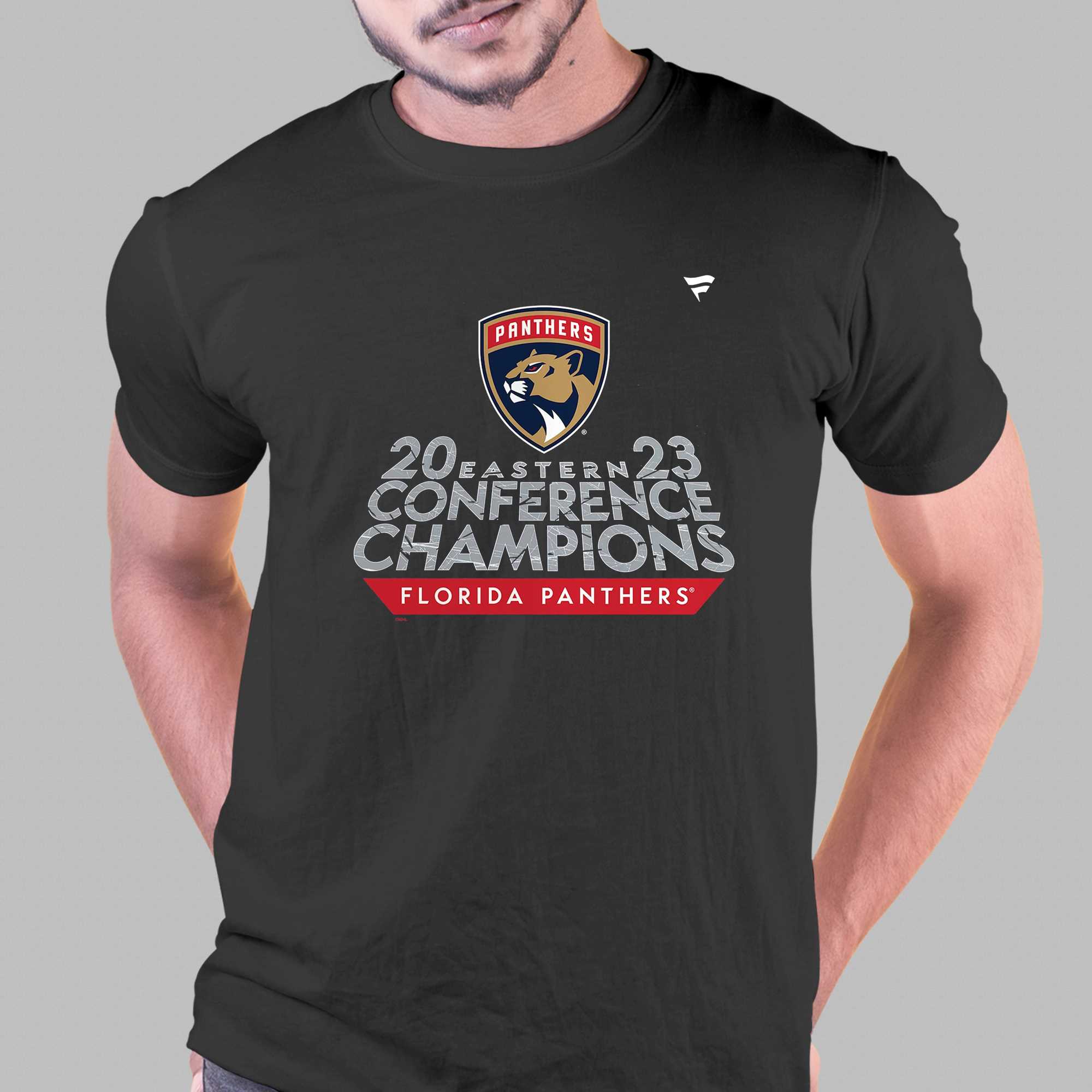 Fanatics Branded NHL 2022-2023 Conference Champions Florida Panthers Locker Room T-Shirt, Men's, XXL, Gray