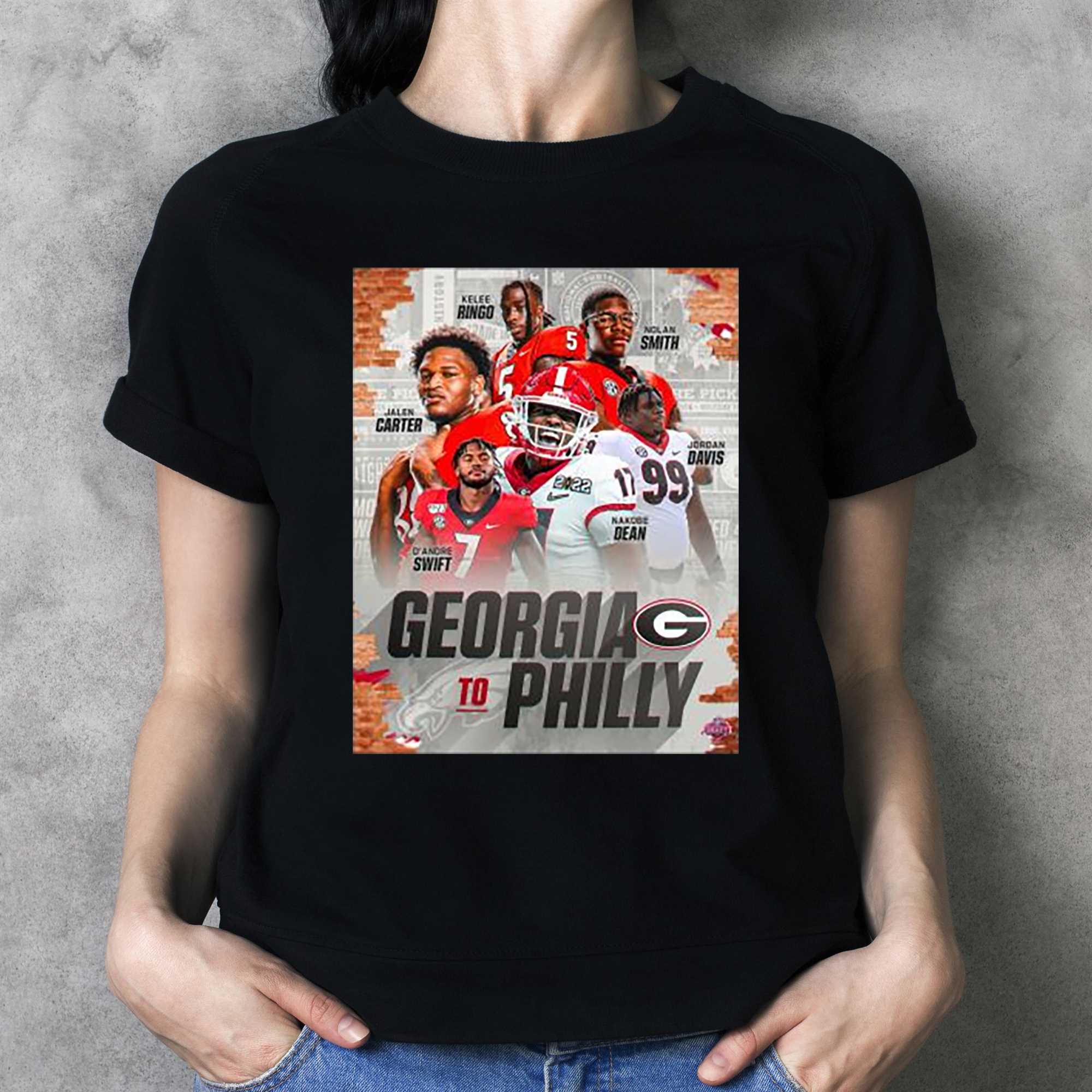 Georgia To Philly Philadelphia Eagles And Georgia Bulldogs Shirt