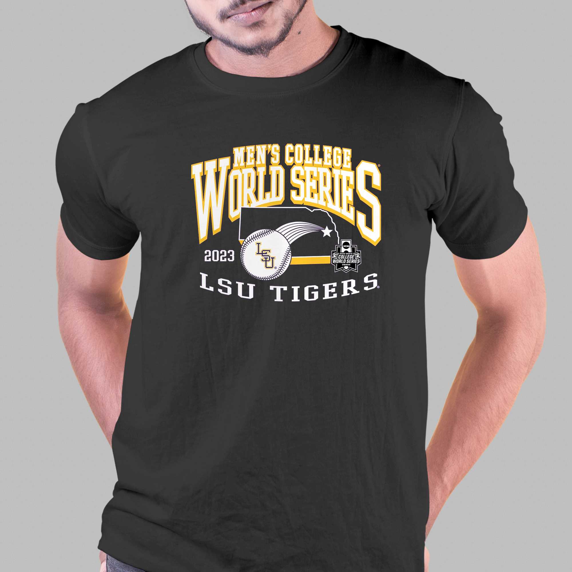 Lsu Tigers 2023 Men's College World Series Baseball Shirt