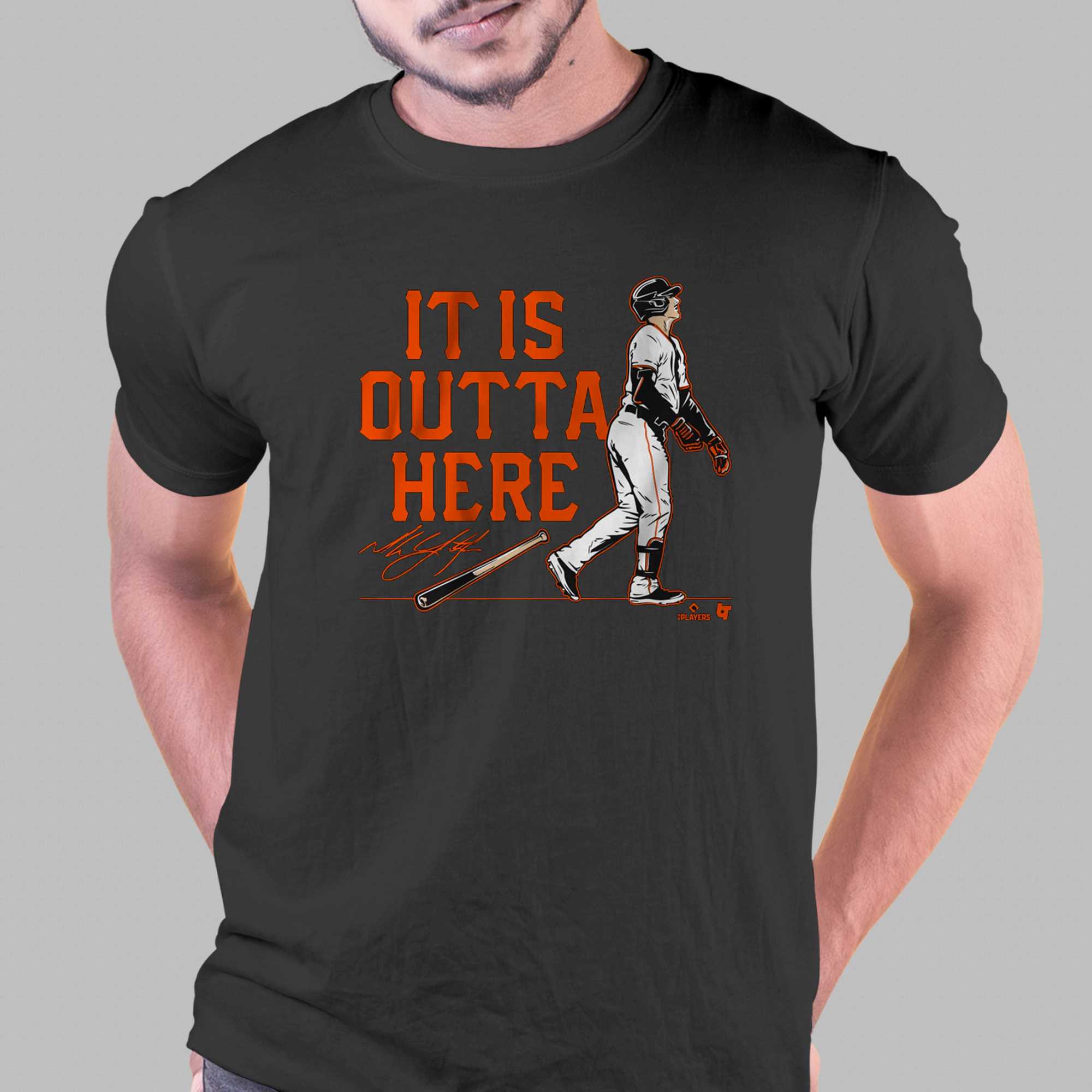 Mike Yastrzemski: It Is Outta Here Shirt - MLBPA Licensed - BreakingT