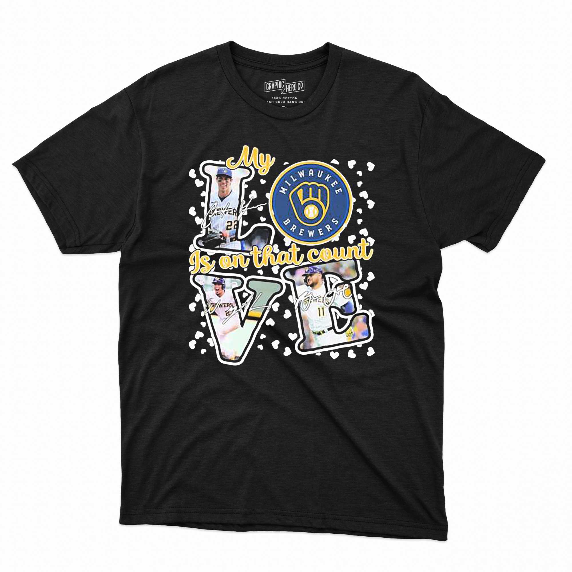 Milwaukee Brewers I Love Dad Tee Shirt