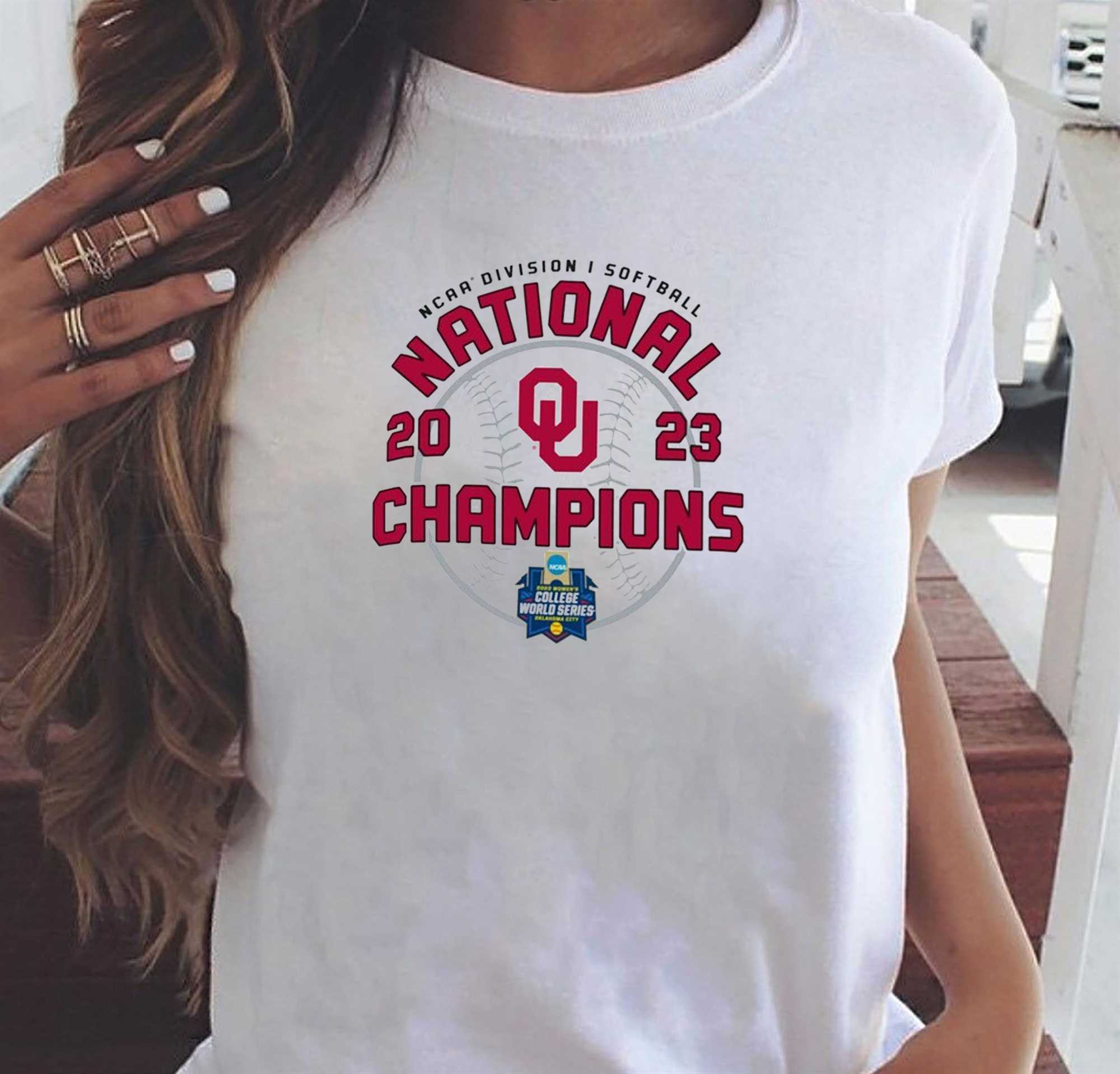 Unisex Champion White Oklahoma Sooners 2023 NCAA Softball Women's