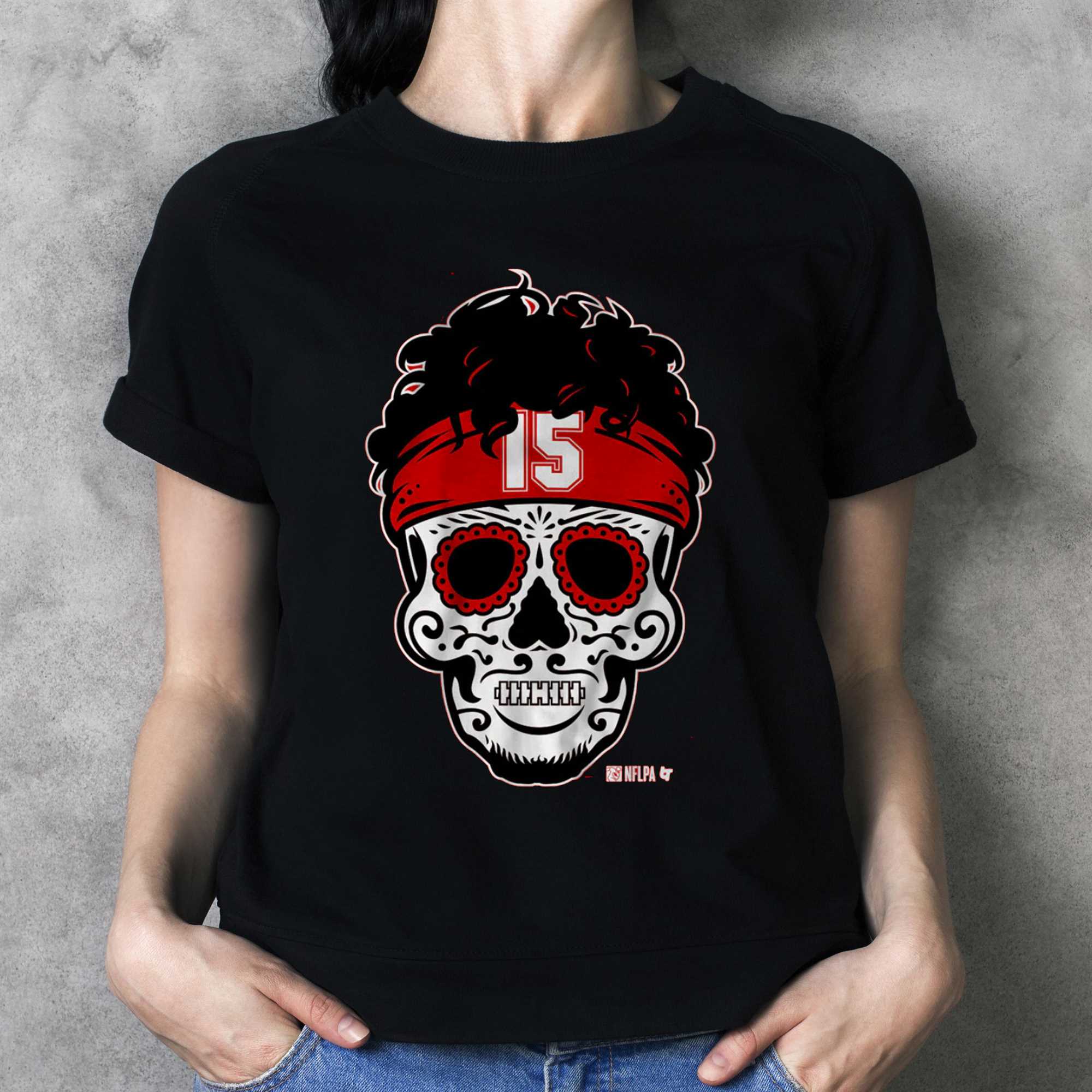 Patrick Mahomes Sugar Skull Kansas City Chiefs Football T Shirt