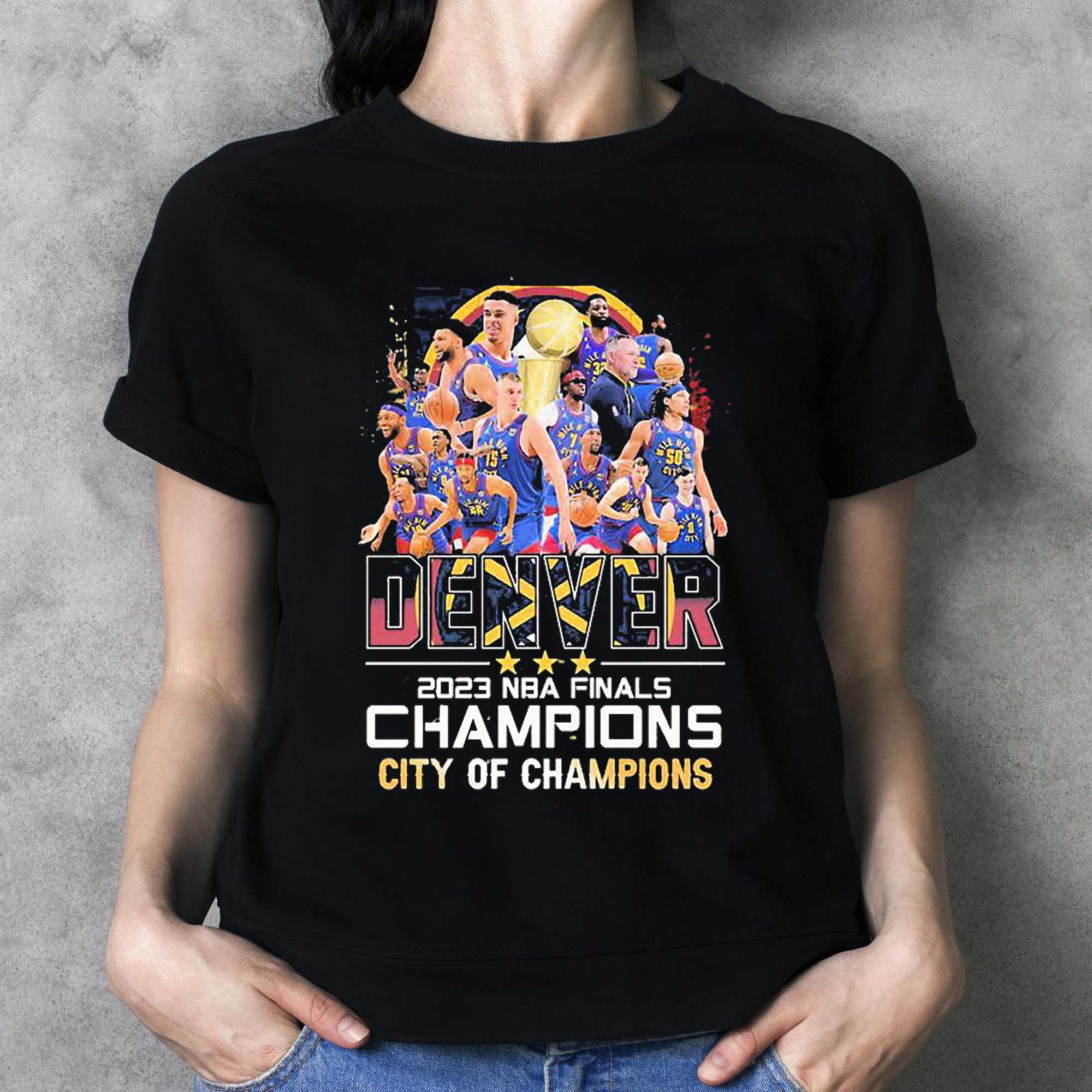 Denver Nuggets 2023 NBA Finals Champions Denver City of Champions shirt -  Limotees